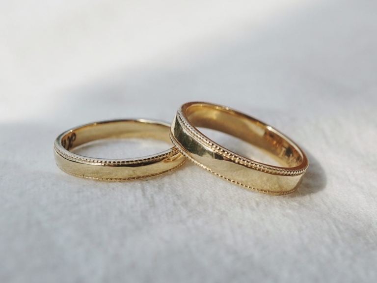 DOUBLE MILGRAIN COUPLE RING