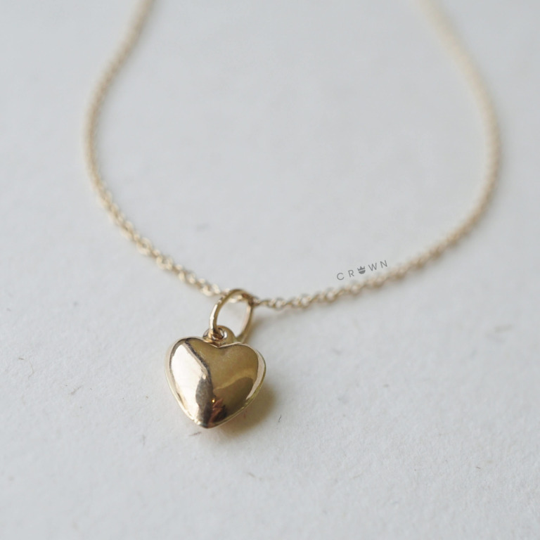 Alternative view of PUFF HEART NECKLACE