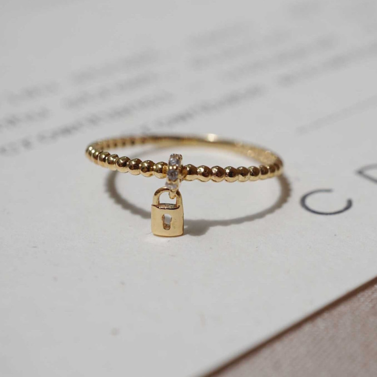 Alternative view of BEADED RING - DROP KEY