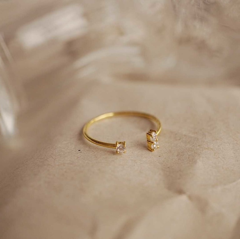 SKINNY RING - DUO OPEN STONE