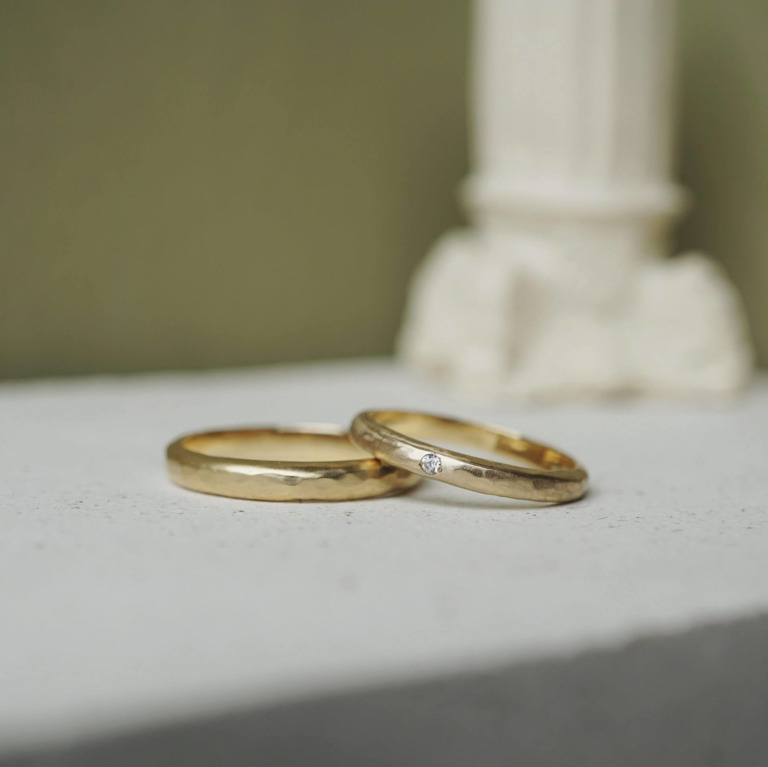 UNO FACET COUPLE RING