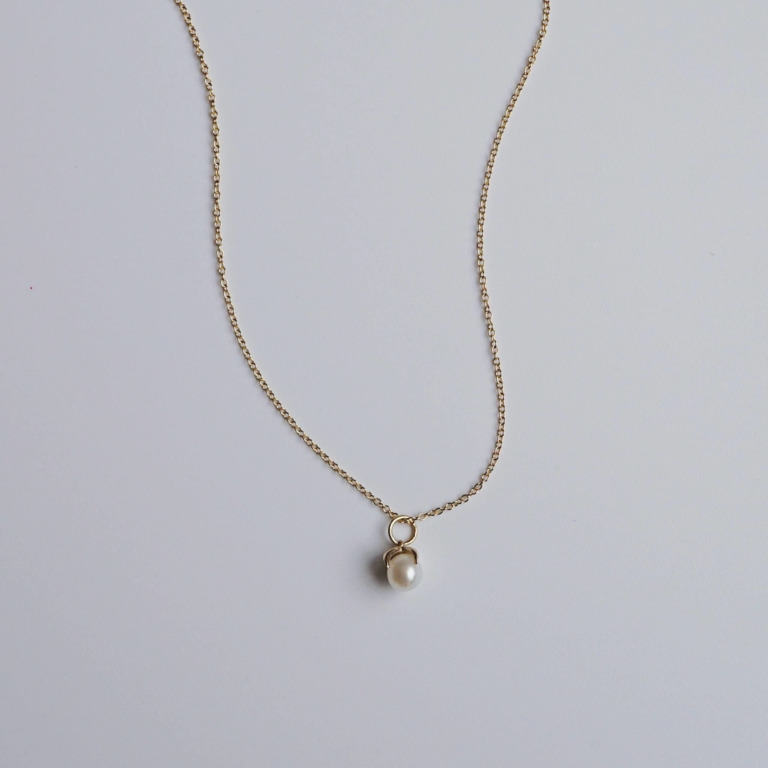 Alternative view of MINI PEARL NECKLACE