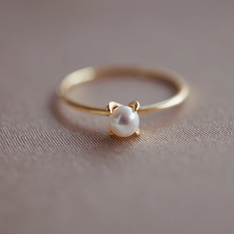 SKINNY RING - PEARL