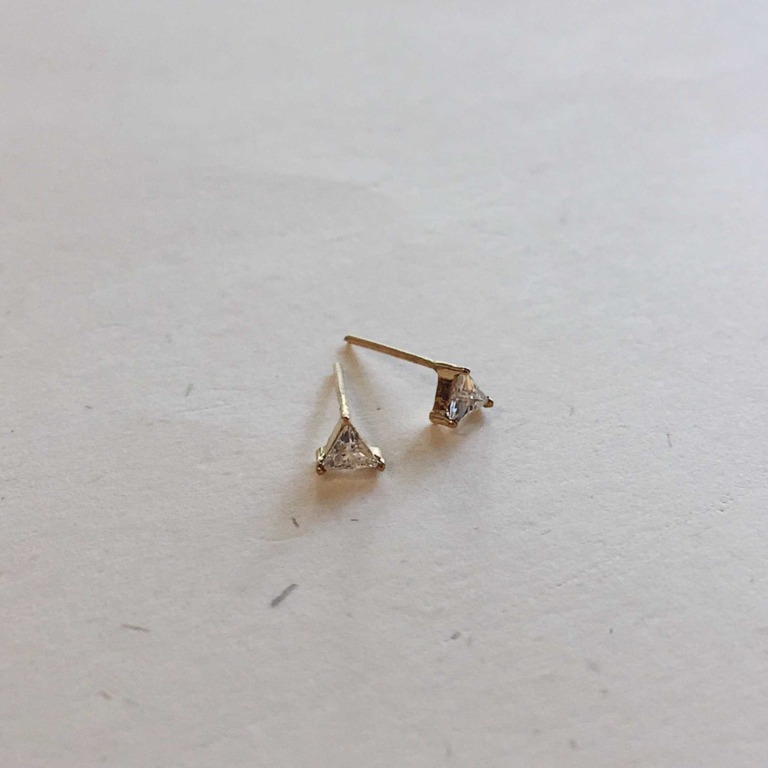 TRIANGLE STONE EARRINGS