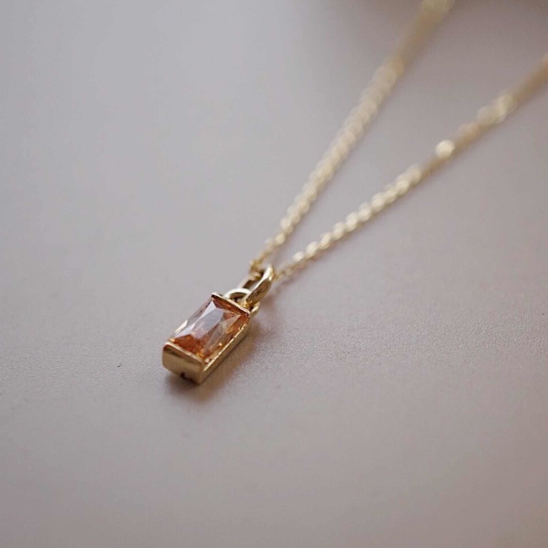 Alternative view of VERTICAL RECTANGLE NECKLACE