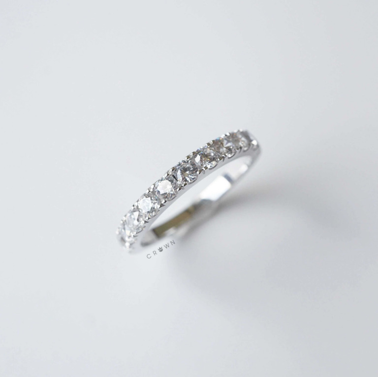HALF BOLD PAVE ETERNITY RING - 2.5MM