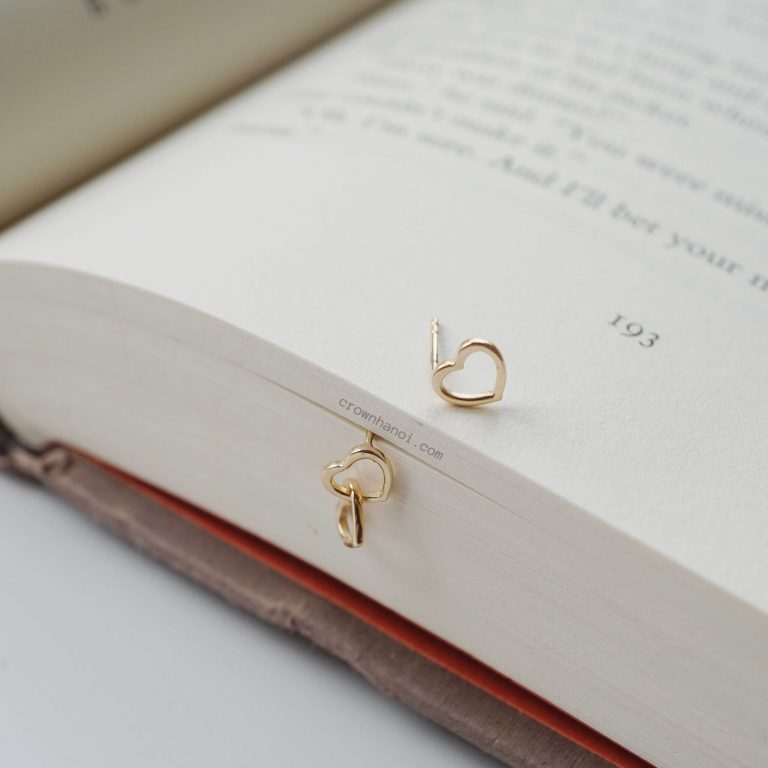 DOUBLE HEART FRAME EARRINGS