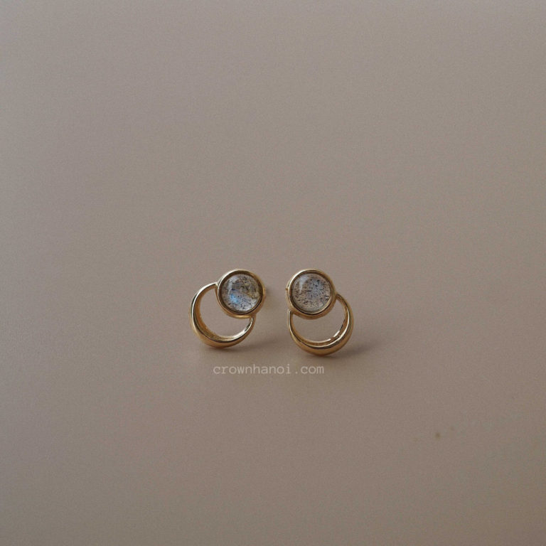 LABRADORITE LOOP EARRINGS