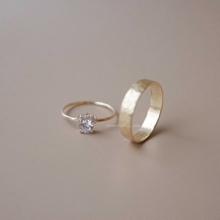 BASIC ARCH SKINNY RING & HAMMER BAND RING