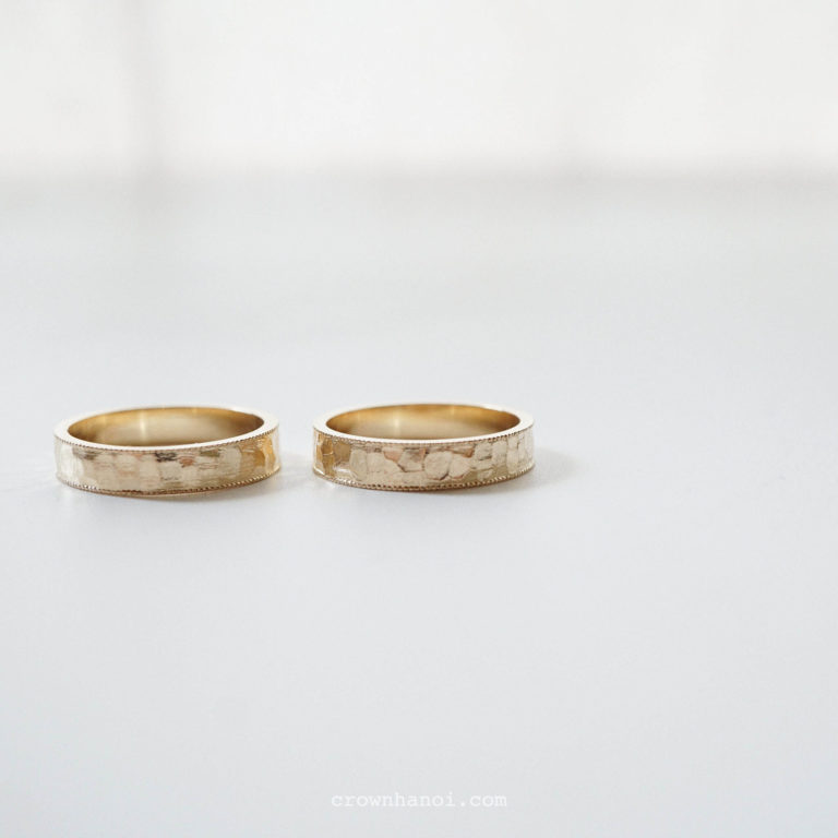 MULTIFACET DOUBLE MILGRAIN RING