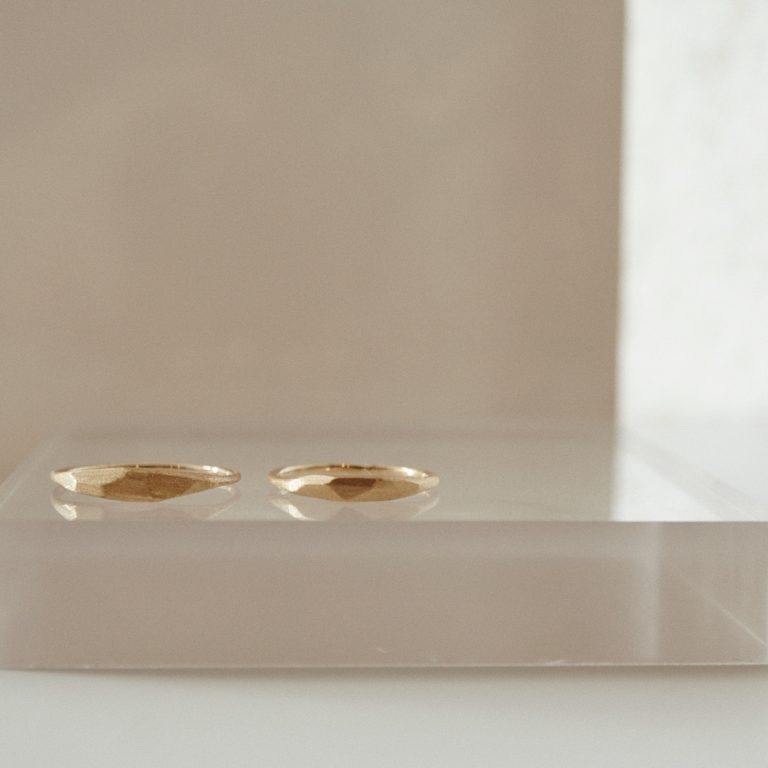 SKINNY FACET COUPLE RING