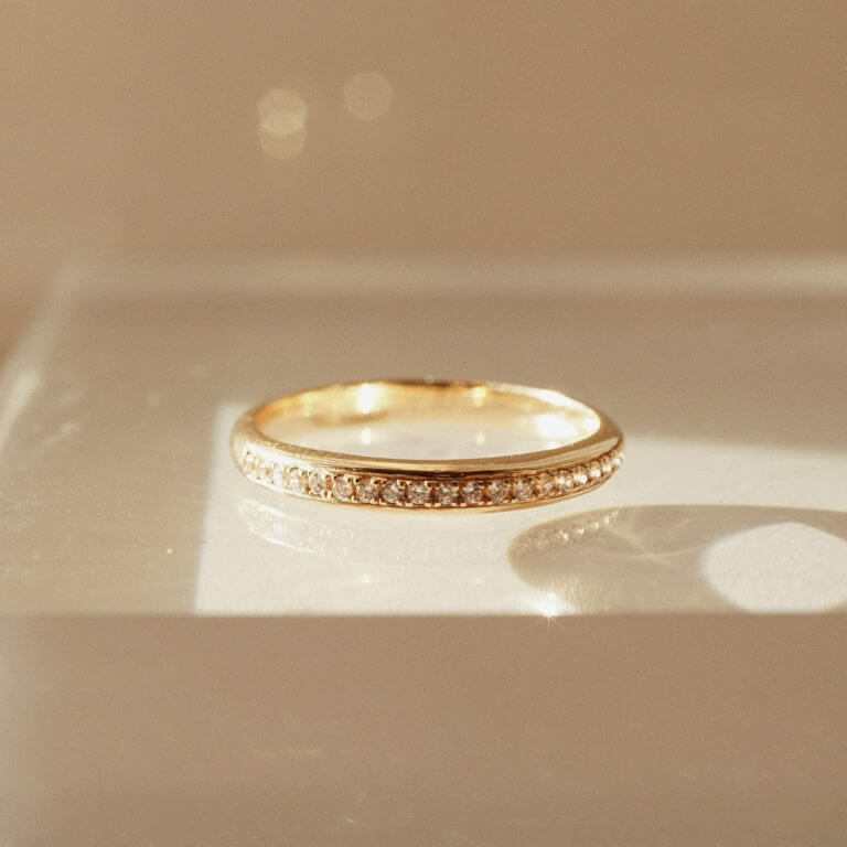 UNO PAVE RING - 2.5MM