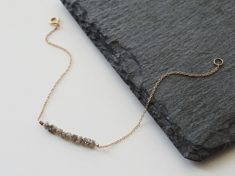 GREY RAW DIAMOND BRACELET