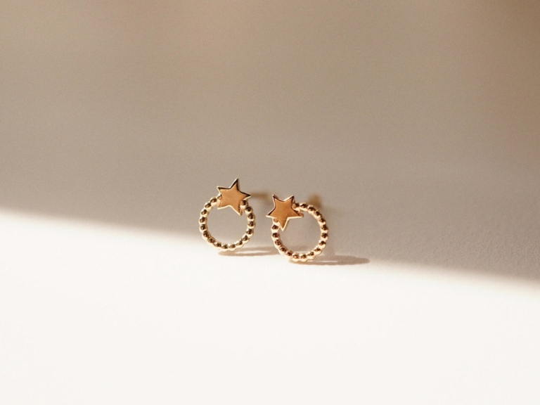 MINI STAR BEADED EARRINGS