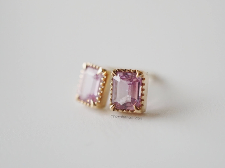 RECTANGLE SAPPHIRE EARRINGS