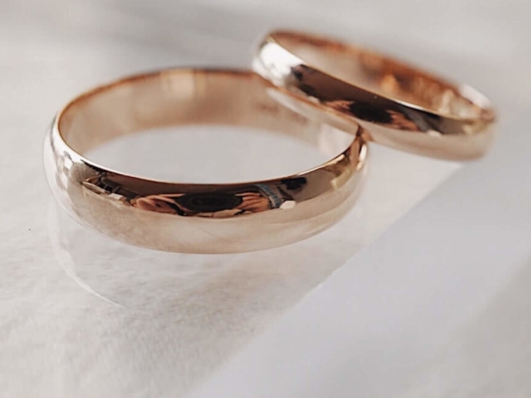 COUPLE D-SHAPE BAND RING