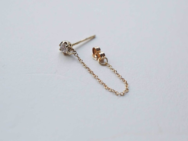PLAIN BASE STONE EARRINGS