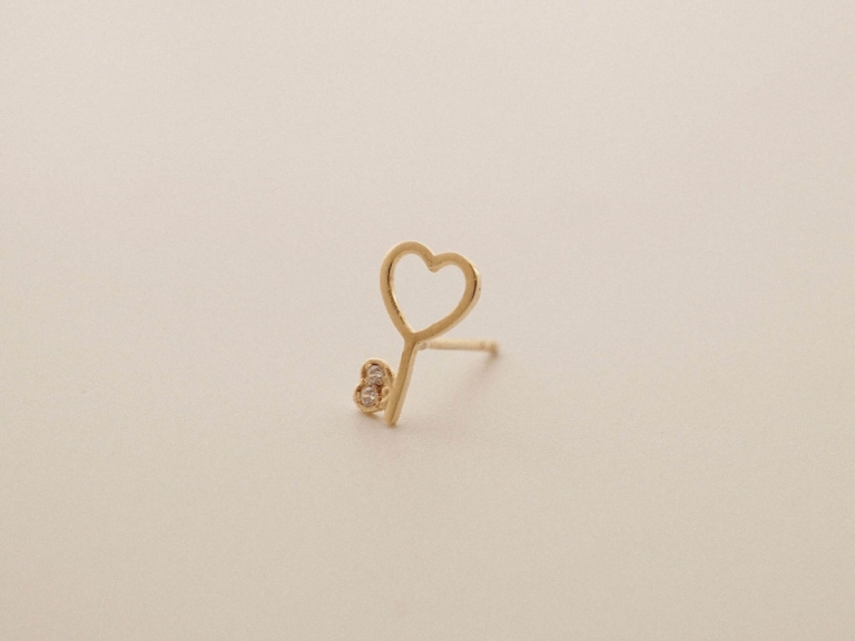 HEART KEY EARRINGS