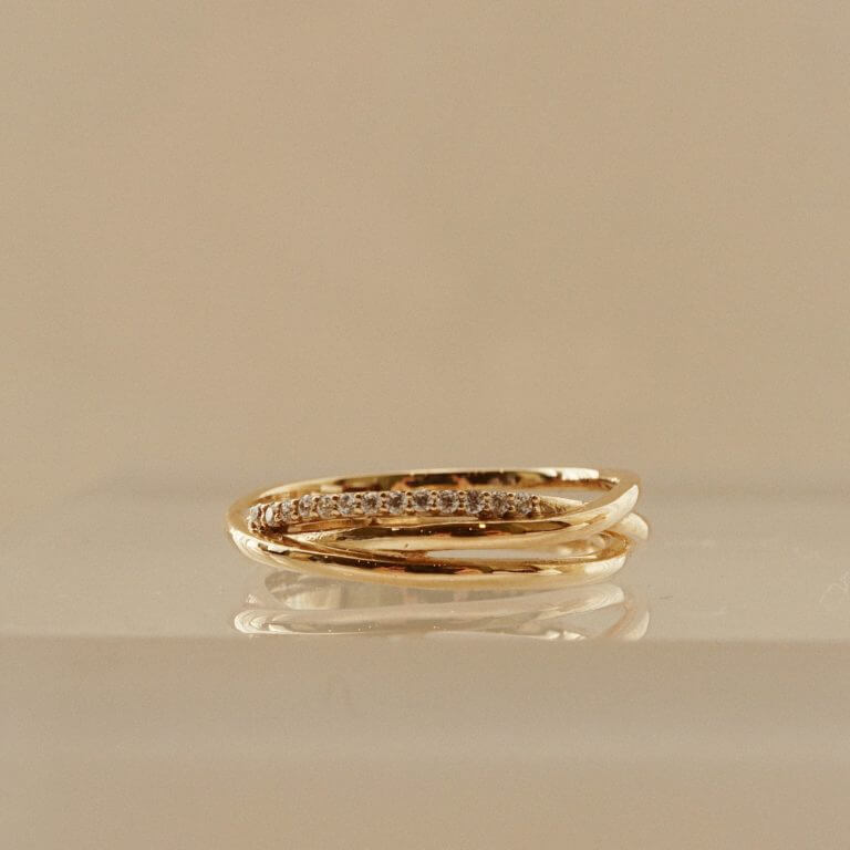 TRINITY PAVE RING