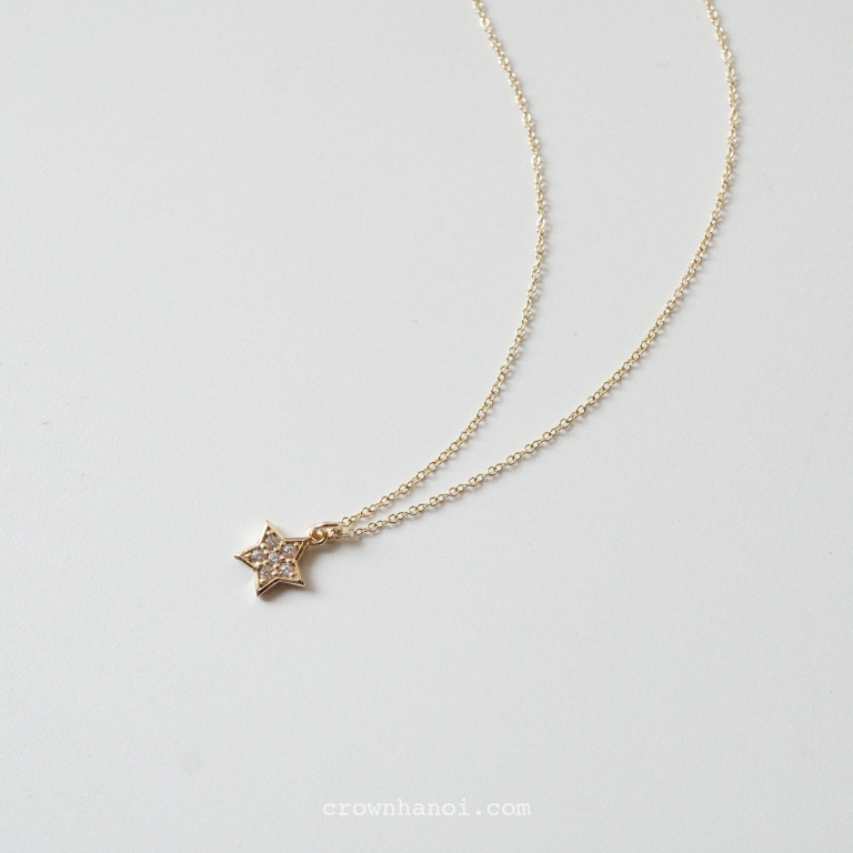 Alternative view of PAVE STAR NECKLACE