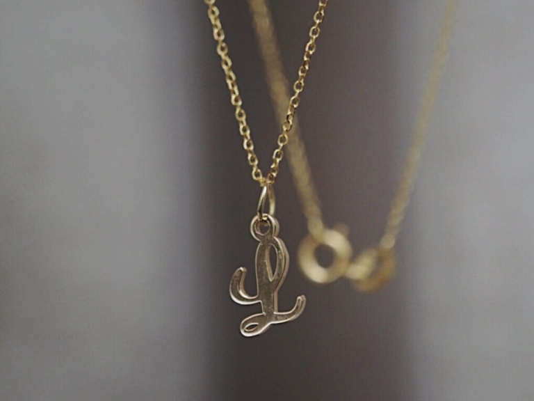 CALLIGRAPHY LETTER NECKLACE