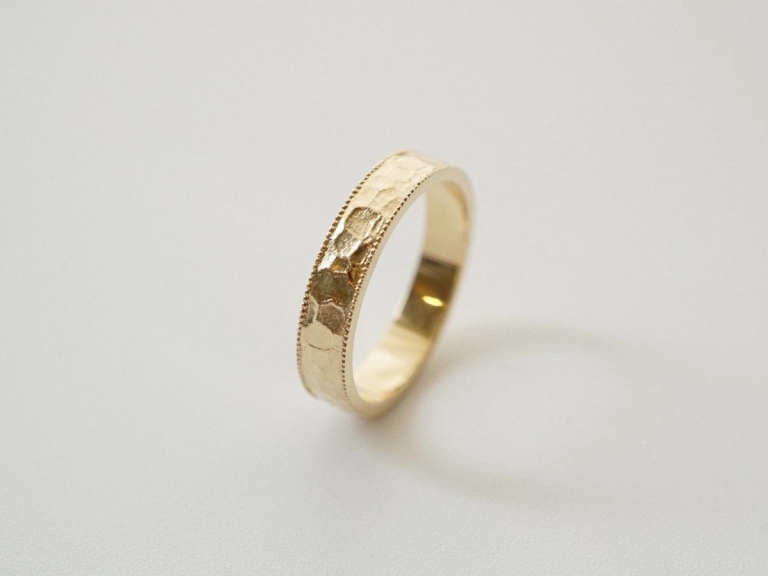 MULTIFACET DOUBLE MILGRAIN RING - MEN