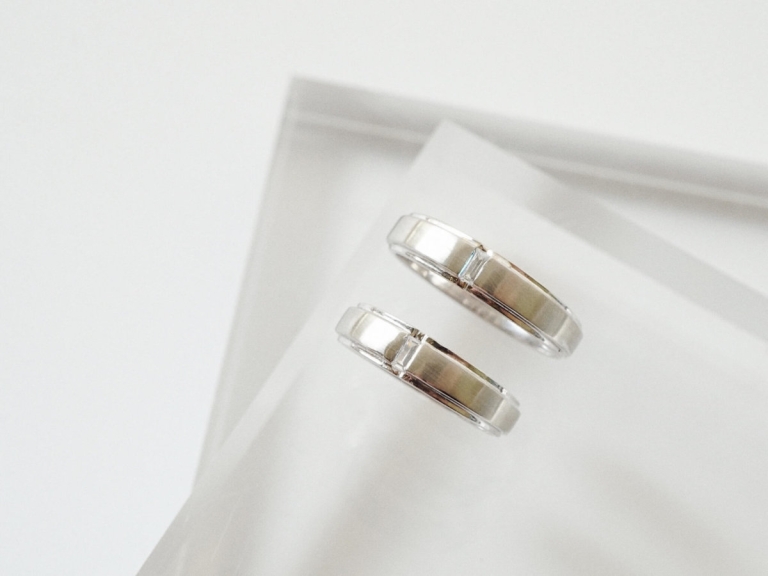 BAGUETTE BAND COUPLE RING