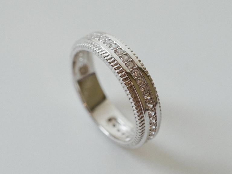 MILGRAIN CHANNEL SET RING