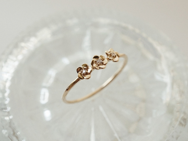 FLOWER BUSH SKINNY RING