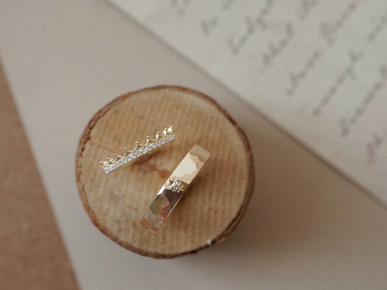 STARDUST FACET RING - 4MM & TIARA PAVE RING