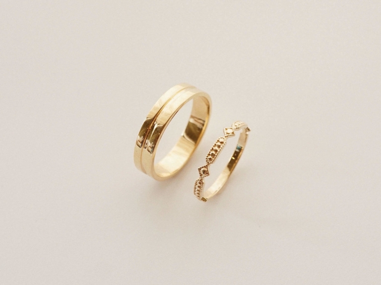 RETRO MILGRAIN RING & MIDDLE BORDER RING 4.5MM
