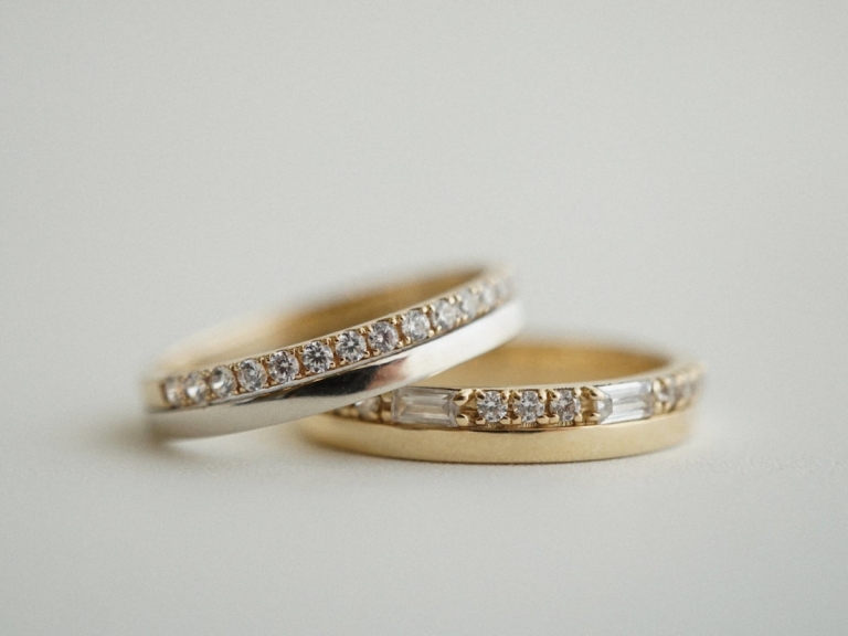 DUO BAND PAVE RING & DIVERSE ETERNITY RING