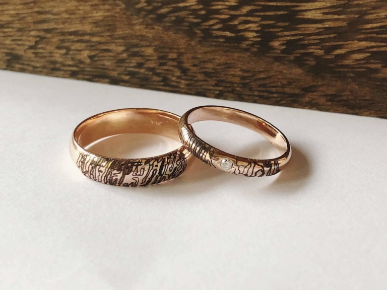 THICK D-SHAPE COUPLE RING