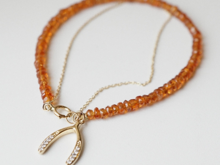 WISHBONE - PLAIN YELLOW SAPPHIRE BRACELET