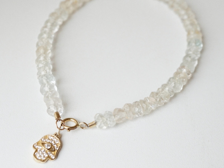 HAMSA HAND - CHAMPAGNE QUARTZ BRACELET