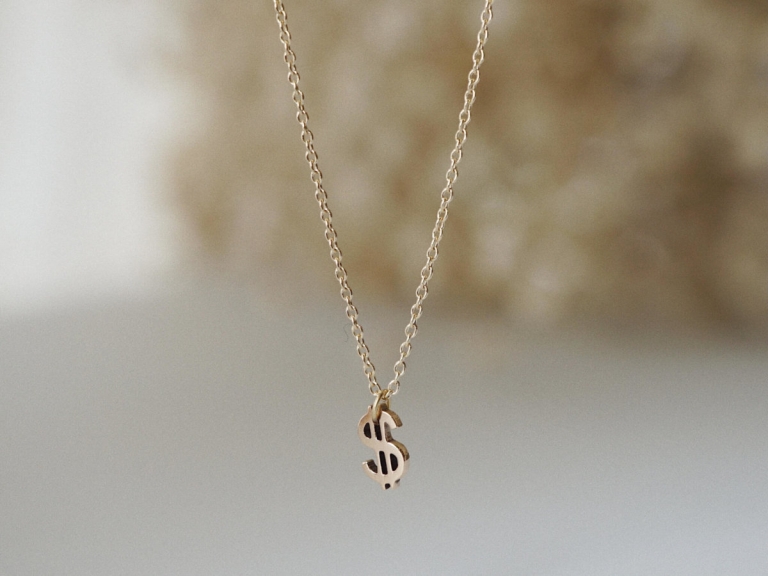 DOLLAR SIGN NECKLACE