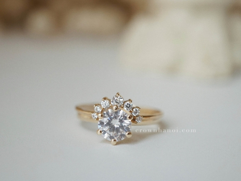 6 PRONG SOLITAIRE RING & HIGH ARCH SKINNY RING