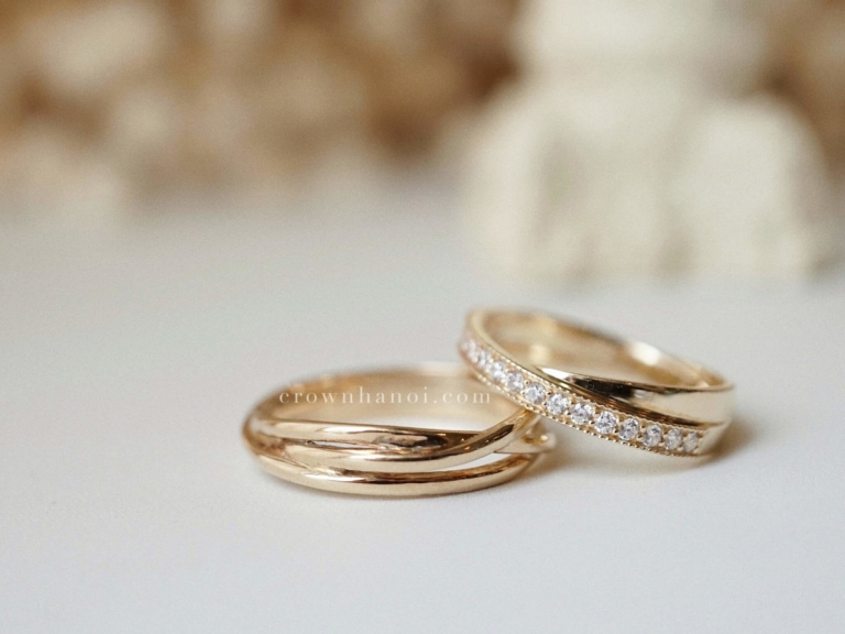 TRINITY RING & DUO MILGRAIN ETERNITY RING