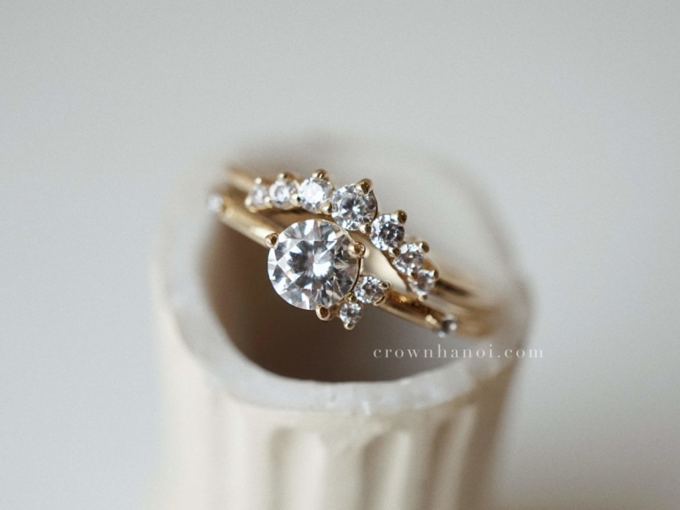 BASIC CLUSTER RING & ARCH SKINNY RING