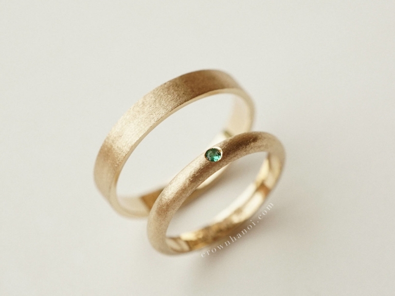 BAND RING & UNO EMERALD RING