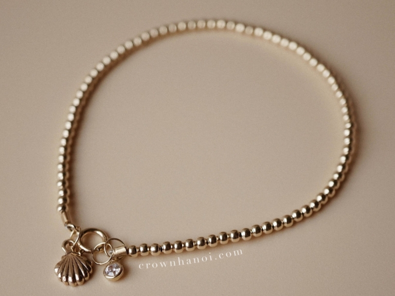 STONE SHELL BEADED BRACELET - 2MM