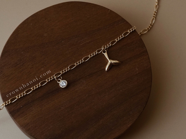 PETIT STONE & MERMAID FIGARO ANKLET