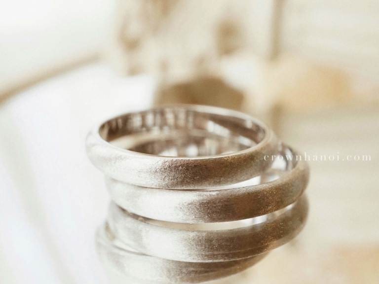 COUPLE D-SHAPE BAND RING - 3MM