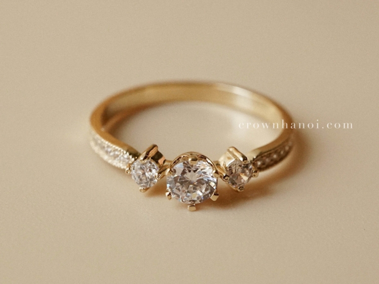 THREE STONE MILGRAIN ETERNITY RING