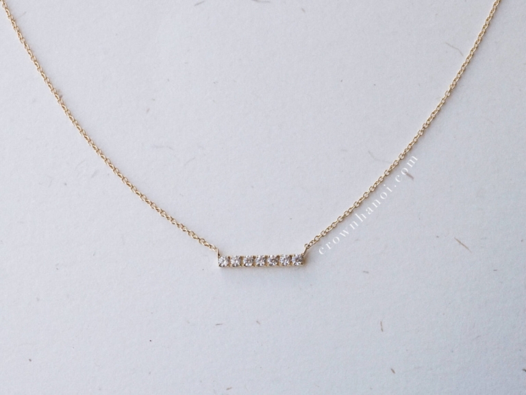 PAVE BAR NECKLACE