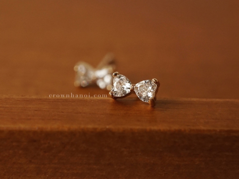 HEART BOW EARRINGS
