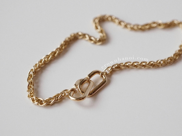 DOUBLE RECTANGLE CLASP - CABLE BRACELET