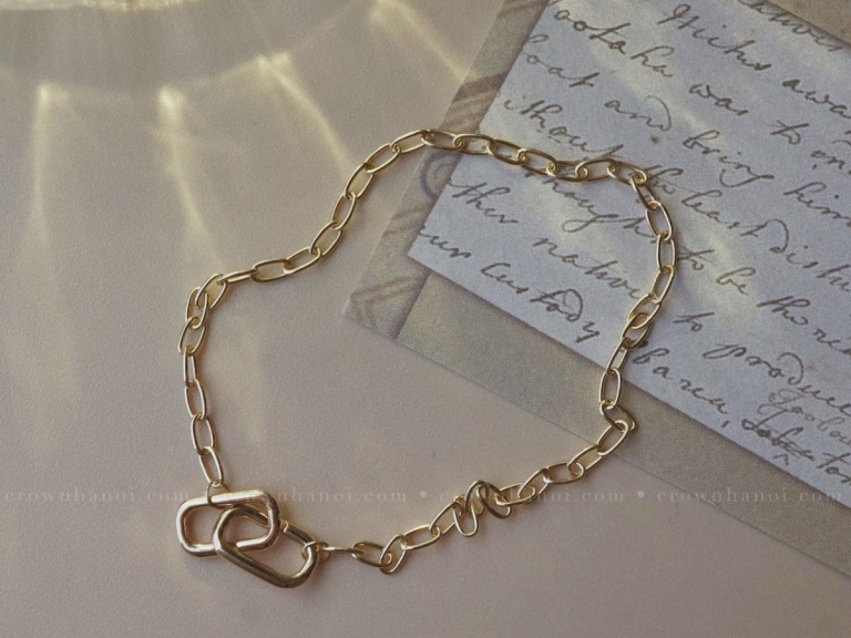 DOUBLE RECTANGLE CLASP - SHORT RECTANGLE CHAIN BRACELET