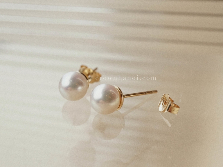 AKOYA PEARL EARRINGS - 6MM