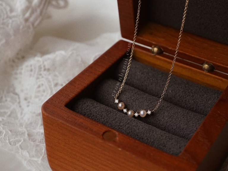 PEARL MILGRAIN ALTERNATING NECKLACE